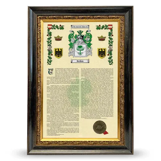 Bocken Armorial History Framed - Heirloom