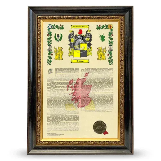 Bodden Armorial History Framed - Heirloom
