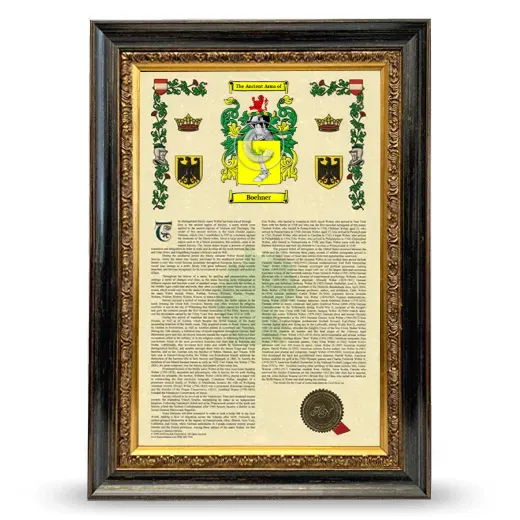 Boehner Armorial History Framed - Heirloom