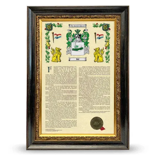 Bol Armorial History Framed - Heirloom