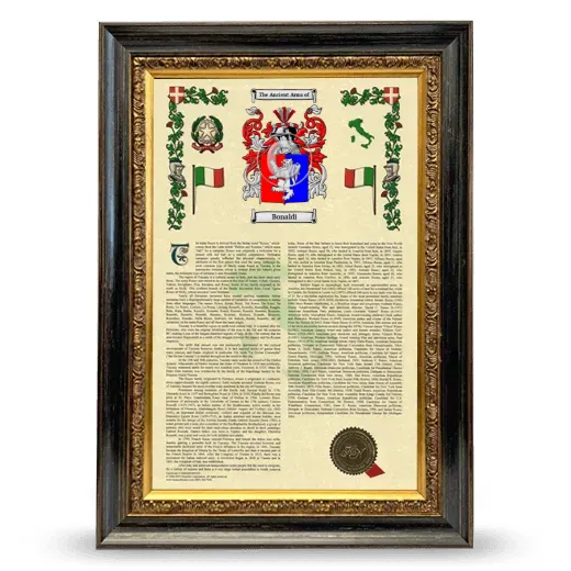 Bonaldi Armorial History Framed - Heirloom