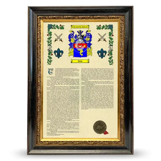 Bone Armorial History Framed - Heirloom