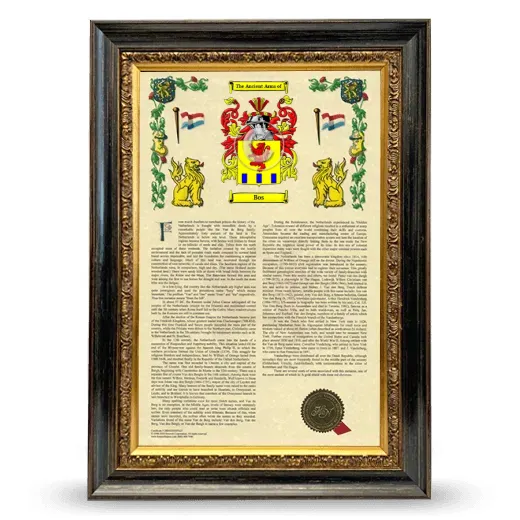 Bos Armorial History Framed - Heirloom