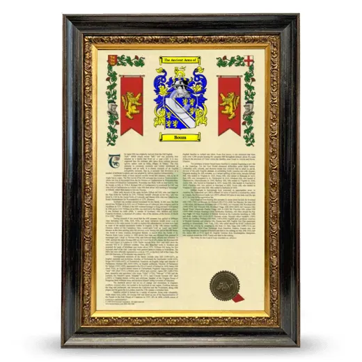 Boum Armorial History Framed - Heirloom