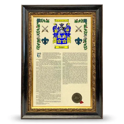 Bouquet Armorial History Framed - Heirloom