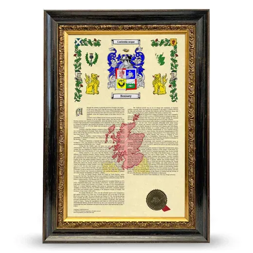 Bouwey Armorial History Framed - Heirloom