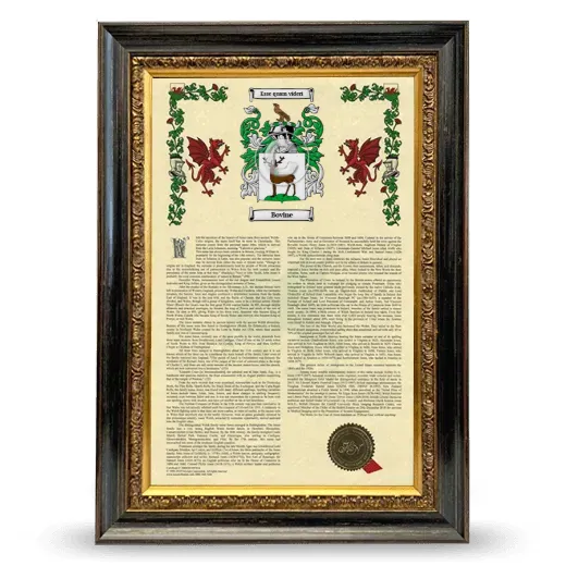 Bovine Armorial History Framed - Heirloom