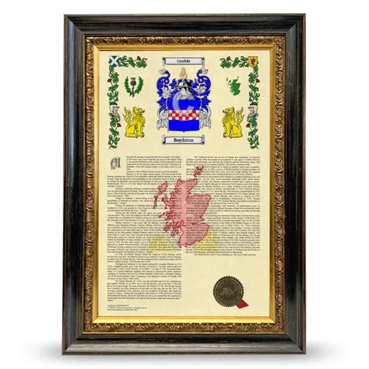 Boydstun Armorial History Framed - Heirloom