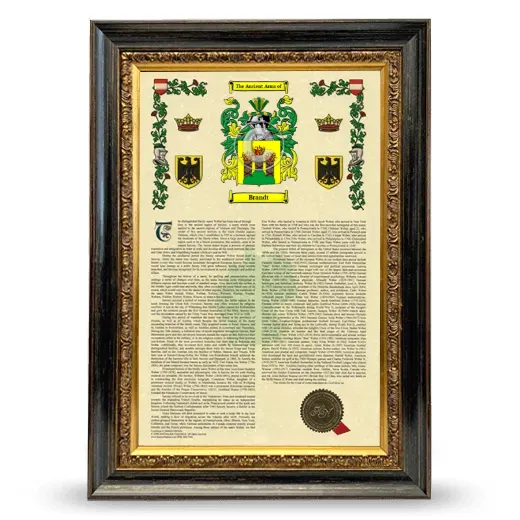 Brandt Armorial History Framed - Heirloom