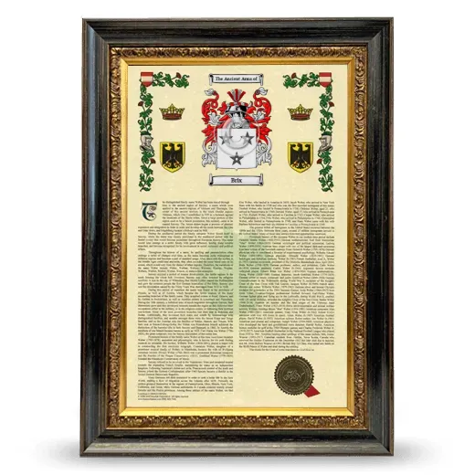 Brix Armorial History Framed - Heirloom