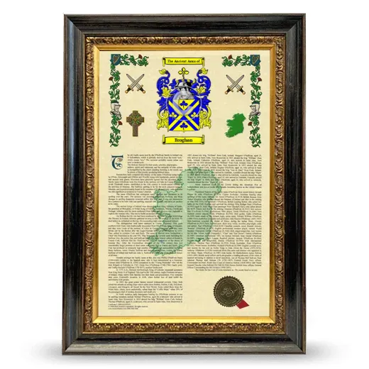 Broghan Armorial History Framed - Heirloom