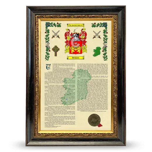 Bromon Armorial History Framed - Heirloom