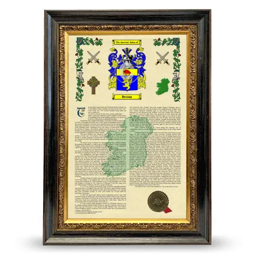 Brosna Armorial History Framed - Heirloom