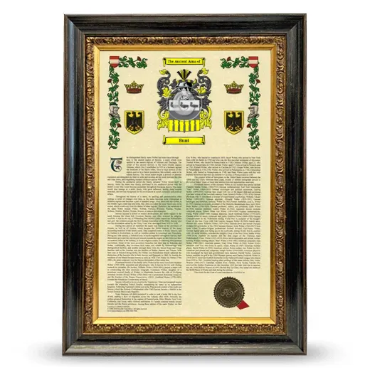 Bunt Armorial History Framed - Heirloom