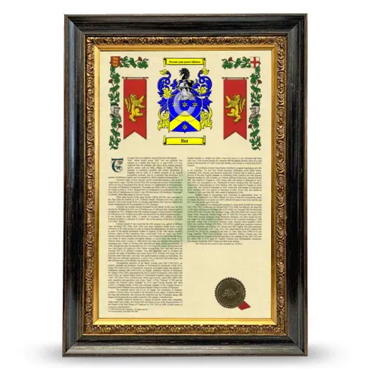 But Armorial History Framed - Heirloom