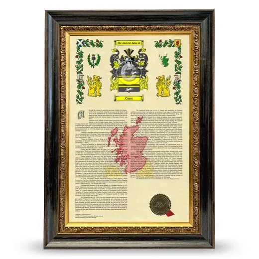 Caan Armorial History Framed - Heirloom