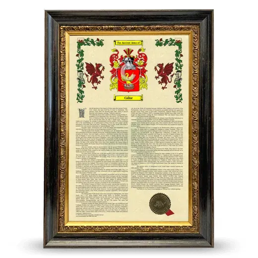 Calne Armorial History Framed - Heirloom