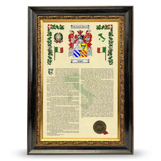 Cantu Armorial History Framed - Heirloom