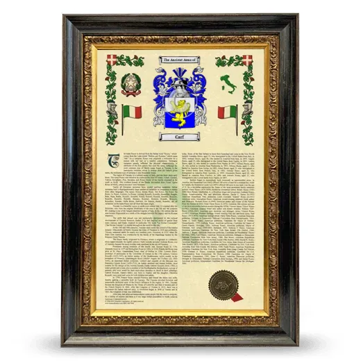 Carf Armorial History Framed - Heirloom