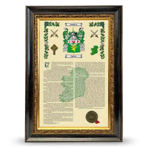 Carten Armorial History Framed - Heirloom