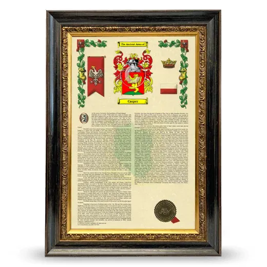 Casper Armorial History Framed - Heirloom
