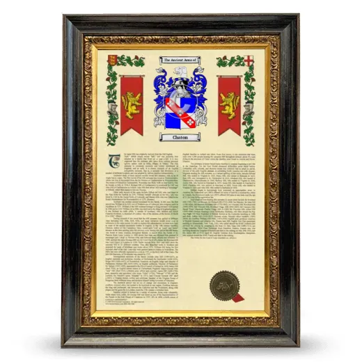 Chaton Armorial History Framed - Heirloom