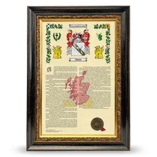 Cheam Armorial History Framed - Heirloom