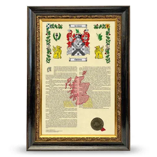 Christey Armorial History Framed - Heirloom