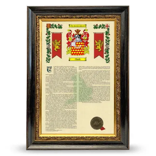 Chuck Armorial History Framed - Heirloom