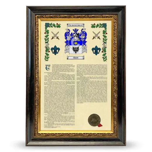 Claret Armorial History Framed - Heirloom