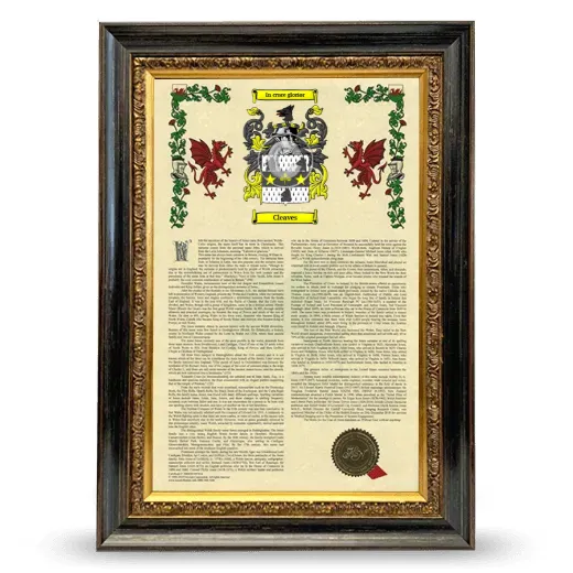 Cleaves Armorial History Framed - Heirloom
