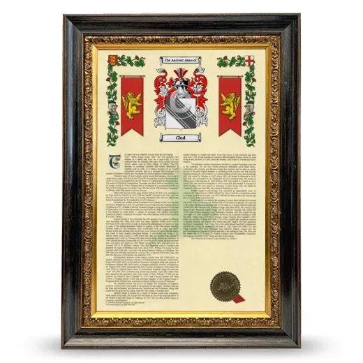 Clud Armorial History Framed - Heirloom