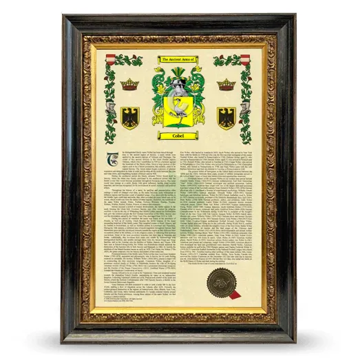 Cobel Armorial History Framed - Heirloom