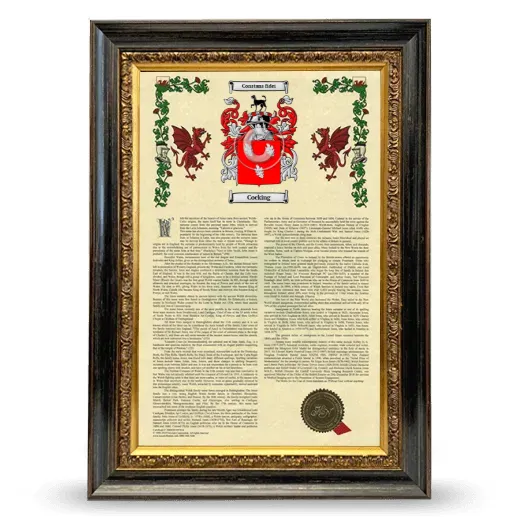 Cocking Armorial History Framed - Heirloom