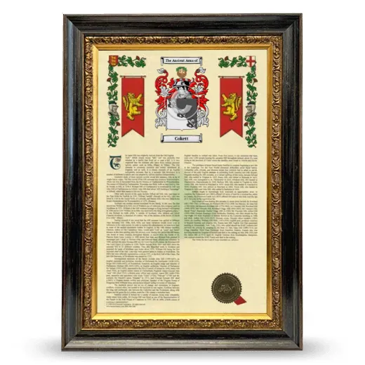 Cokett Armorial History Framed - Heirloom