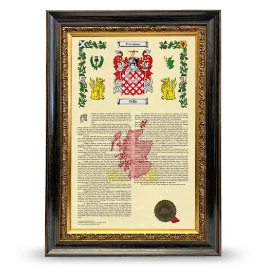Collo Armorial History Framed - Heirloom
