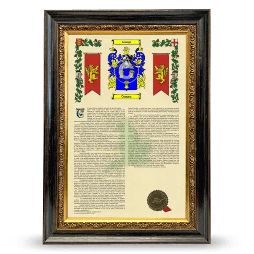 Comyn Armorial History Framed - Heirloom
