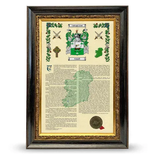Conall Armorial History Framed - Heirloom