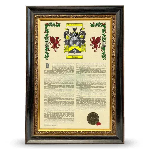 Corniss Armorial History Framed - Heirloom