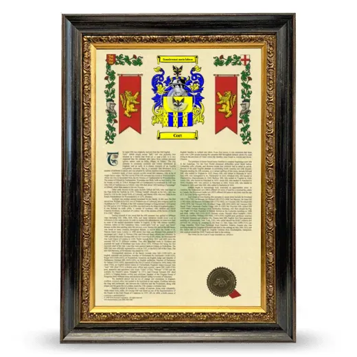 Cort Armorial History Framed - Heirloom