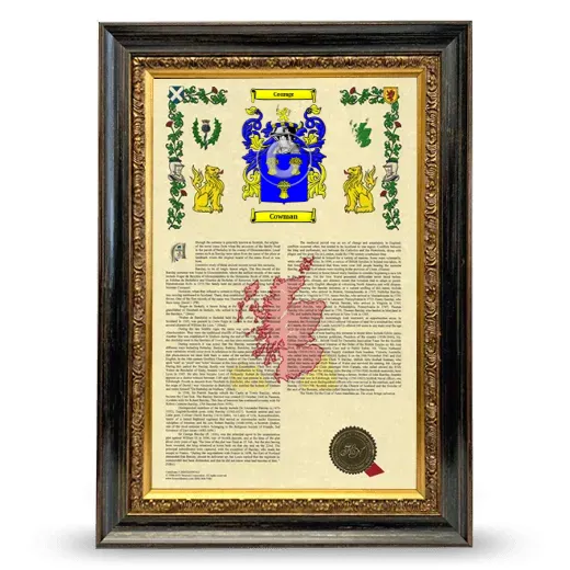 Cowman Armorial History Framed - Heirloom
