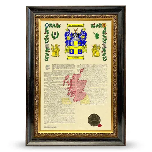 Crozier Armorial History Framed - Heirloom