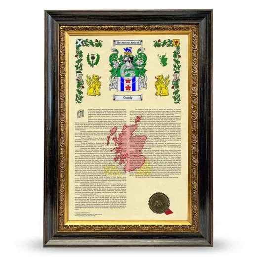Cundy Armorial History Framed - Heirloom