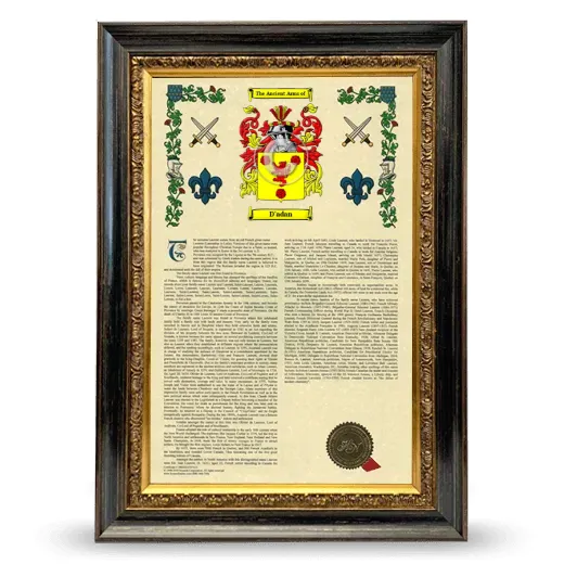 D'adan Armorial History Framed - Heirloom