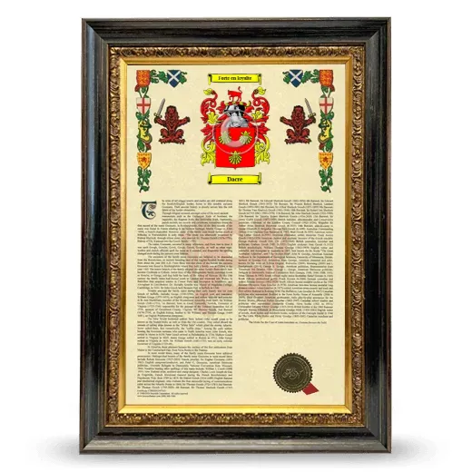 Dacre Armorial History Framed - Heirloom
