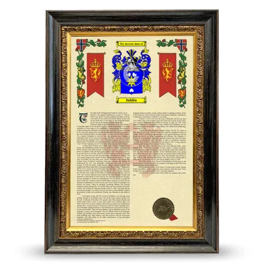 Dahlén Armorial History Framed - Heirloom