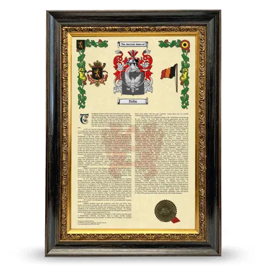 Dalm Armorial History Framed - Heirloom