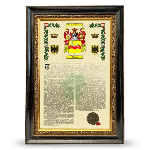 Damen Armorial History Framed - Heirloom