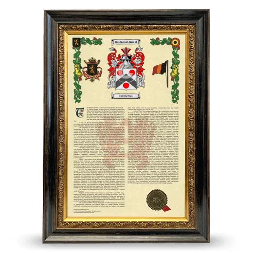 Dameron Armorial History Framed - Heirloom