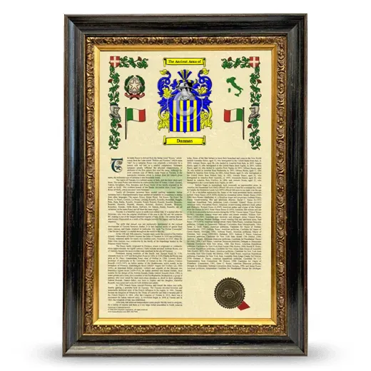 Dannas Armorial History Framed - Heirloom